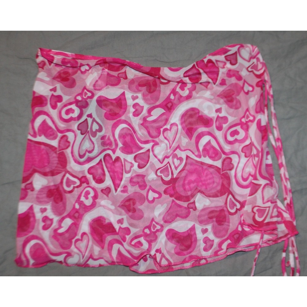 NWT Women's Wild Fable XS 0-2 Swimsuit Skirt Cover 🌺 Heart pink
